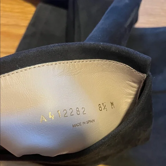 Stuart Weitzman Eloise Asphalt Suede Heeled Boots - Picture 6 of 15